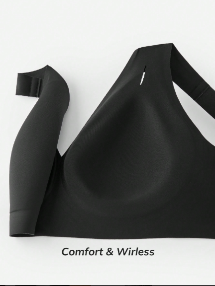 DUMMY - Sujetador sin costuras Dream Curve 2ndSkin negra con escote pronunciado 0XL